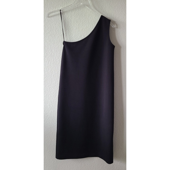 COS One Shoulder Dress SZ XS Cotton Blend Knee Length Modern Timeless Minimalist - Picture 6 of 12